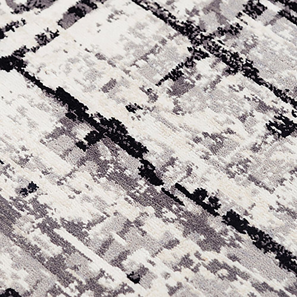 RIZZY Couture CUT117 10&#39; x 13&#39; Black and Ivory Area Rug, , large
