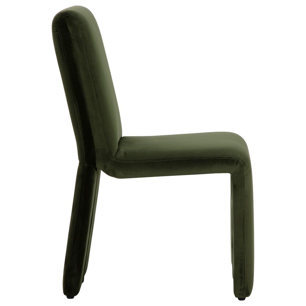 Club Collection By Sunpan Cascata Side Chair in Moss Green, , large