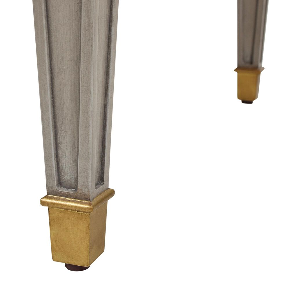 Hearth and Haven Dauphin Executive Desk in Grey and Gold, , large