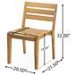Hearth and Haven 3-Piece Outdoor Bistro Set with Round Table in Teak, , large