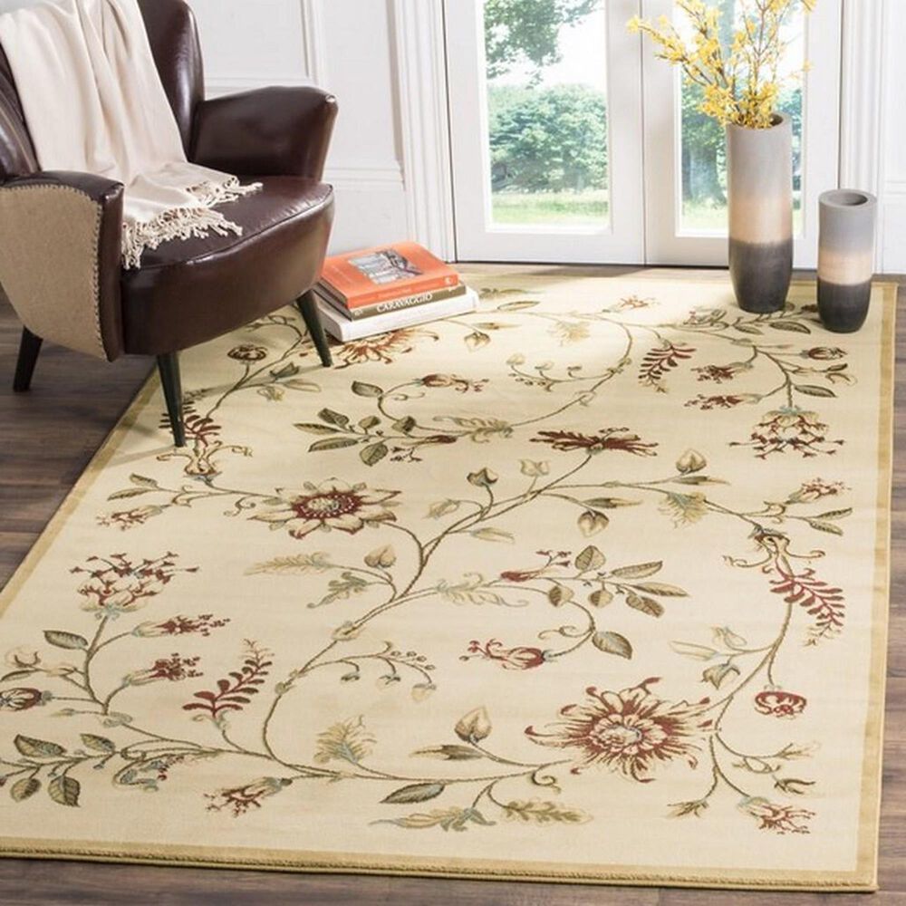 Safavieh Lyndhurst 6&#39;7&quot; x 9&#39;6&quot; Ivory and Multicolor Area Rug, , large