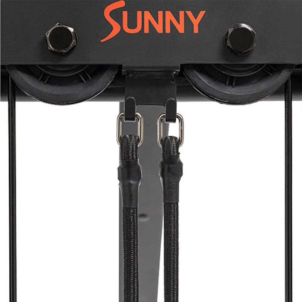 Sunny Health &amp; Fitness Smart Foldable Stair Climber with Resistance Bands in Grey and Black, , large