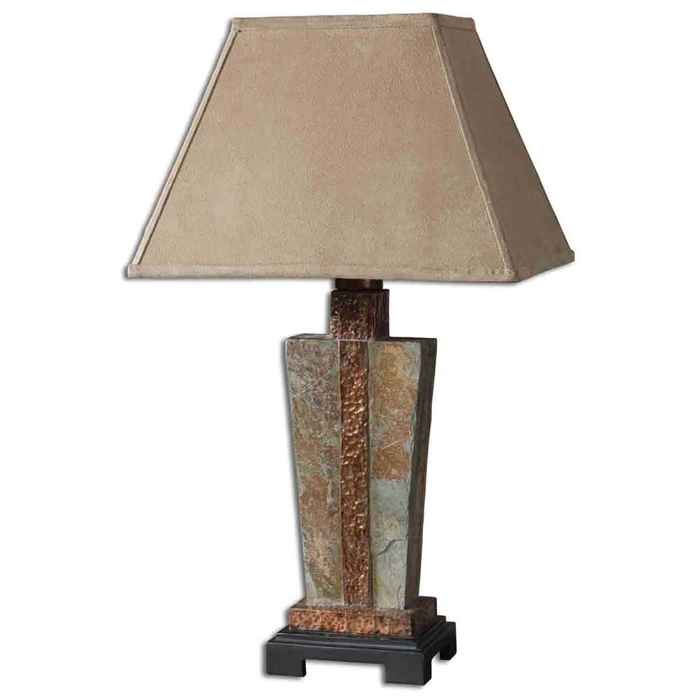 Uttermost Table Lamp in Slate and Copper, , large