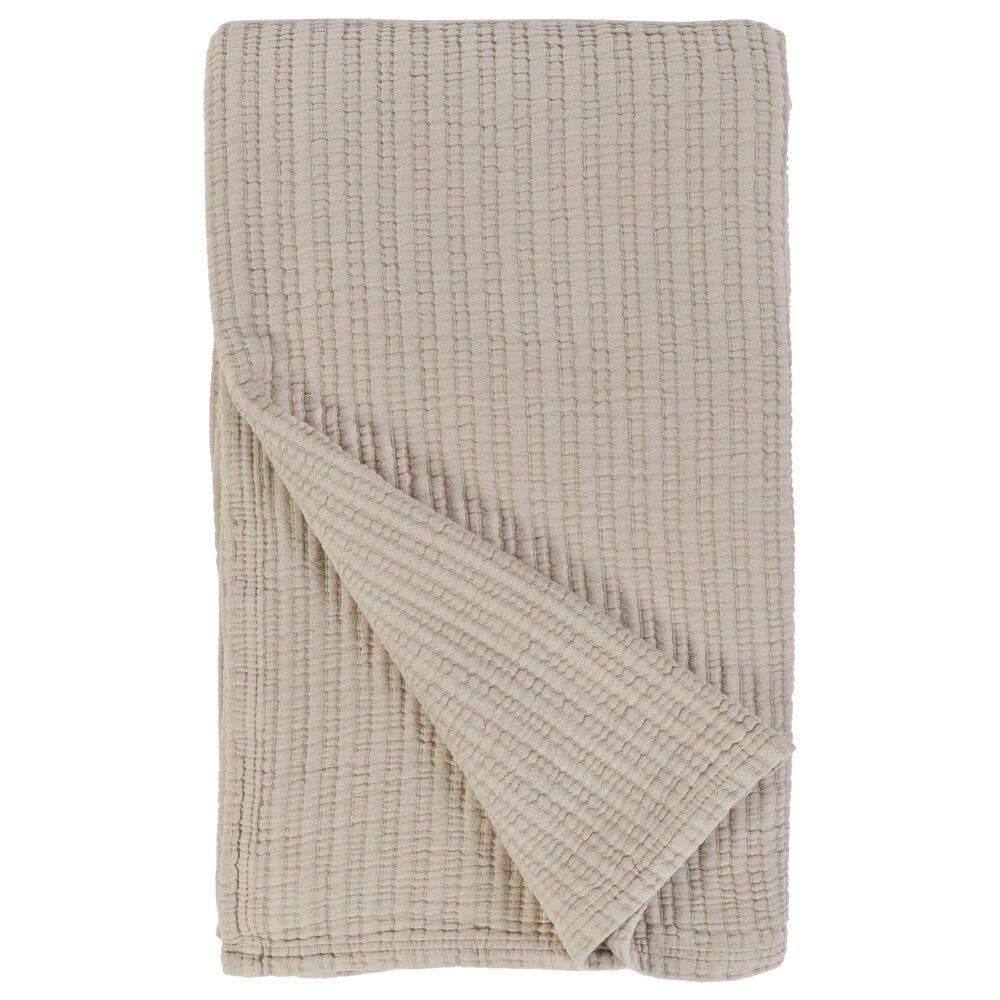 Pom Pom At Home Chatham Queen Matelasse Blanket in Natural, , large