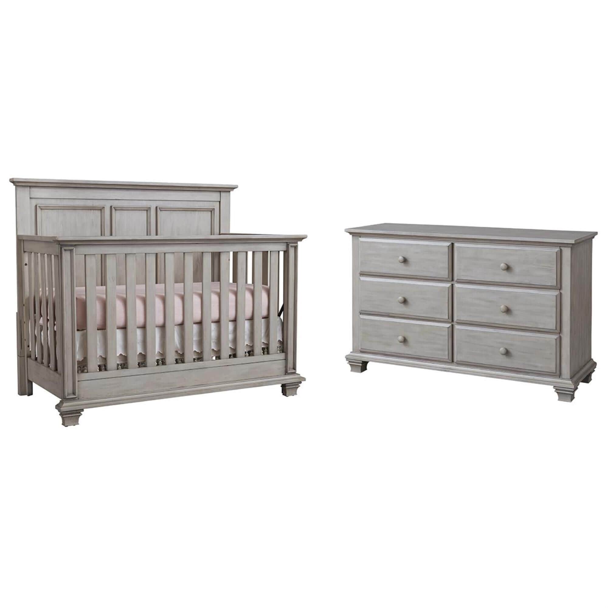 Oxford Baby Kenilworth 2 Piece Nursery Set in Stone Wash