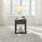 Belle Furnishings Wallace 1-Drawer End Table in Aged Oak, , large
