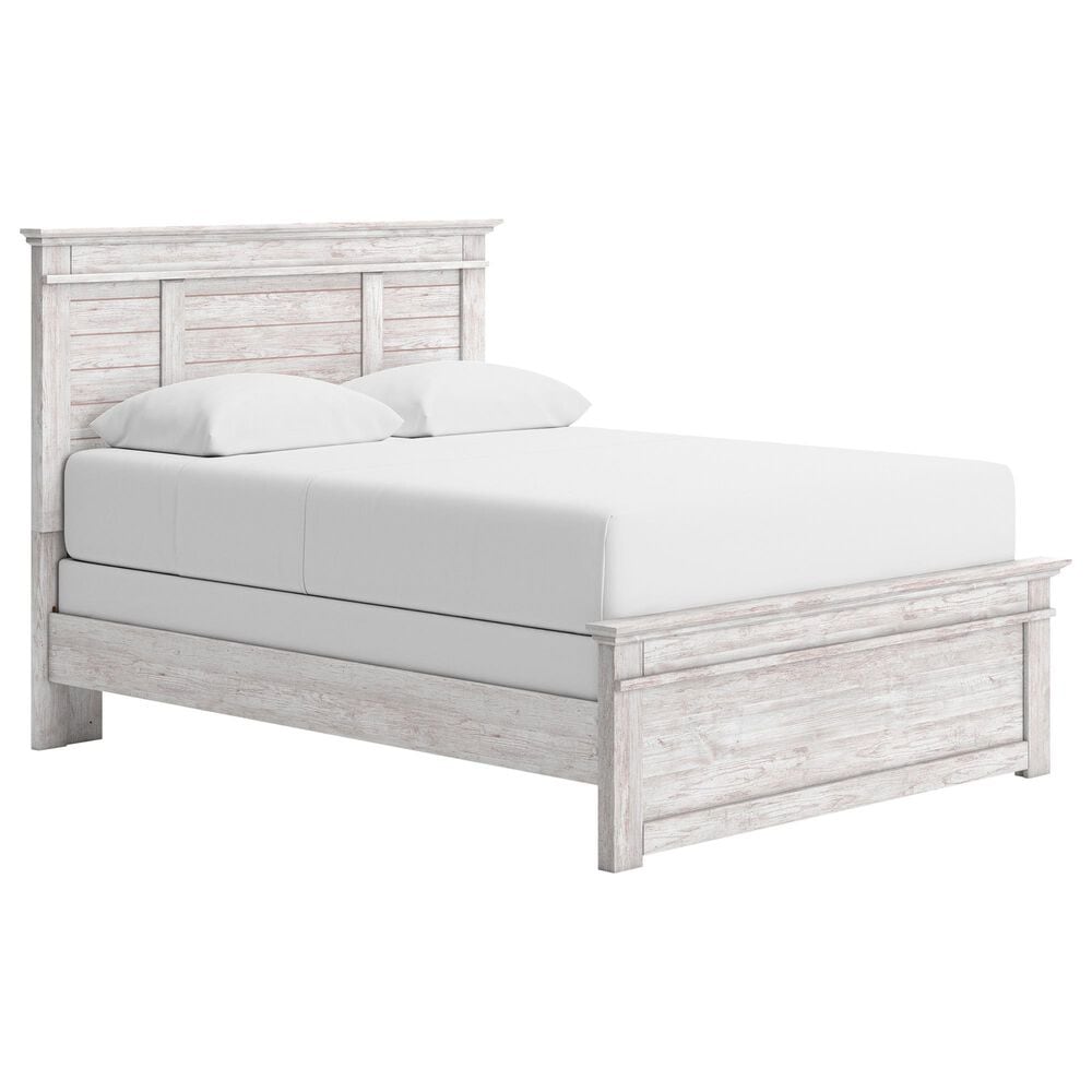 Ashley Makidern Queen Panel Bed in Whitewash, , large