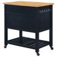 Valor Living Stirling Kitchen Cart in Blue, , large