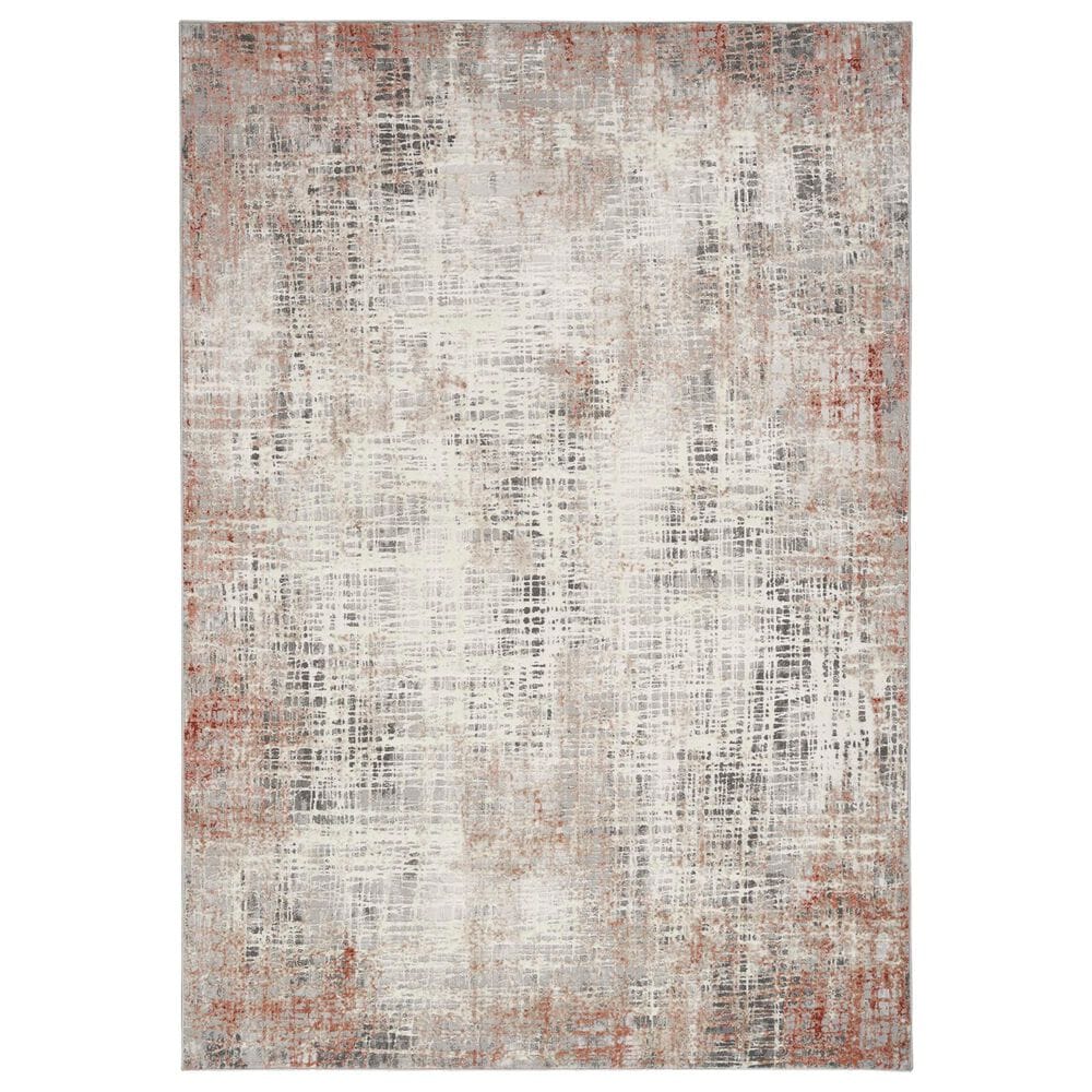 Nourison Infinity 4" x 6" Rust and Multicolor Area Rug, , large