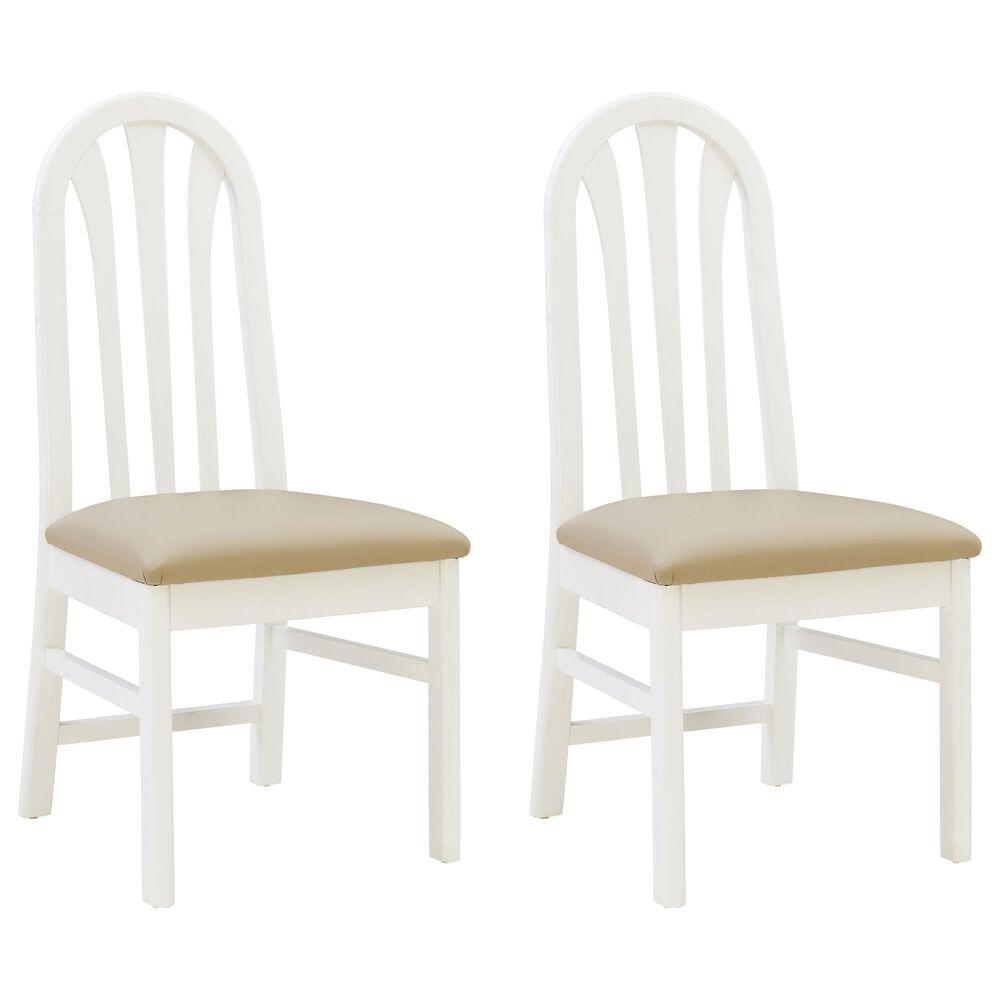 Linon Home Decor Jesper Side Chair in White (Set of 2), , large