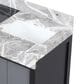 Lexora Home Zilara 36" Single Bathroom Vanity in Black and Grey with 11 cm Castle Grey Marble Top and Rectangular Sink, , large