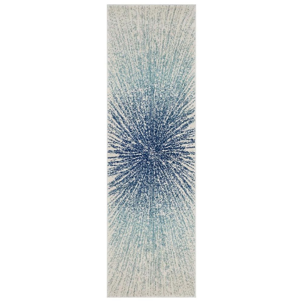 Safavieh Evoke EVK228A 2"2" x 9" Royal and Ivory Runner, , large