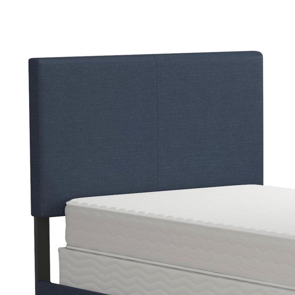 DHP Jessie Twin Upholstered Panel Bed in Navy, , large