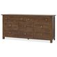 Hooker Furniture Driftwood 8-Drawer Dresser Only in Worn Saddle, , large