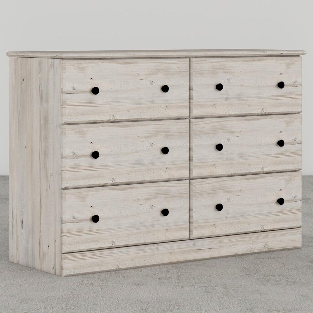 Lemoore Essentials 45" 6-Drawer Dresser Only in Frosted Pine, , large