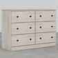 Lemoore Essentials 45" 6-Drawer Dresser Only in Frosted Pine, , large