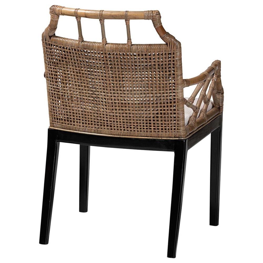Baxton Studio Abiel Arm Chair in Grey Wash and Black, , large