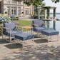 Sunwell Garden 5-Piece Patio Chat Set in Blue, , large