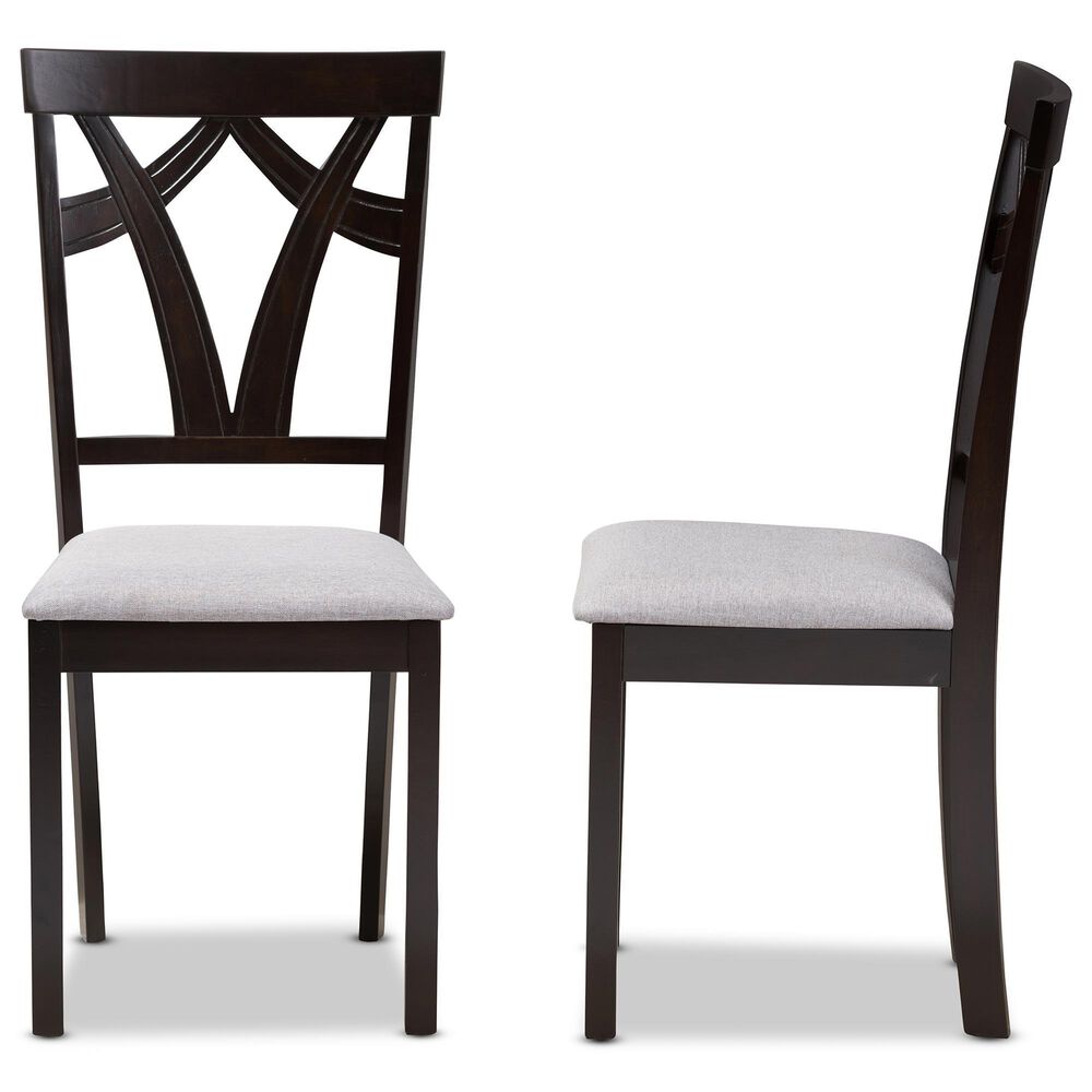 Baxton Studio Sylvia Side Chair in Dark Brown (Set of 2), , large