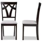 Baxton Studio Sylvia Side Chair in Dark Brown (Set of 2), , large