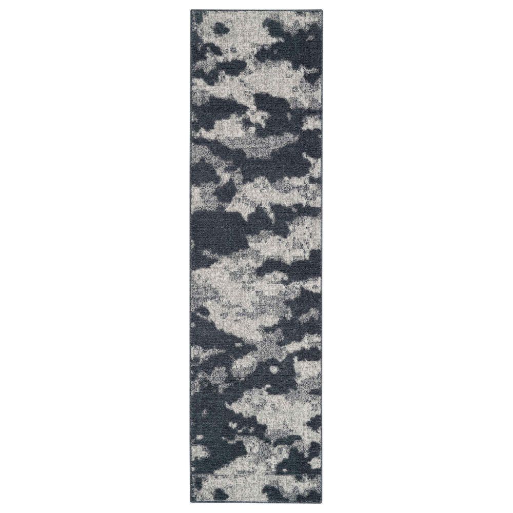 Nourison Zermatt ZER01 2"2" x 7"6" Blue and Grey Runner, , large