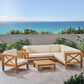 Noble House Brava 5-Piece Conversation Set in Beige, , large