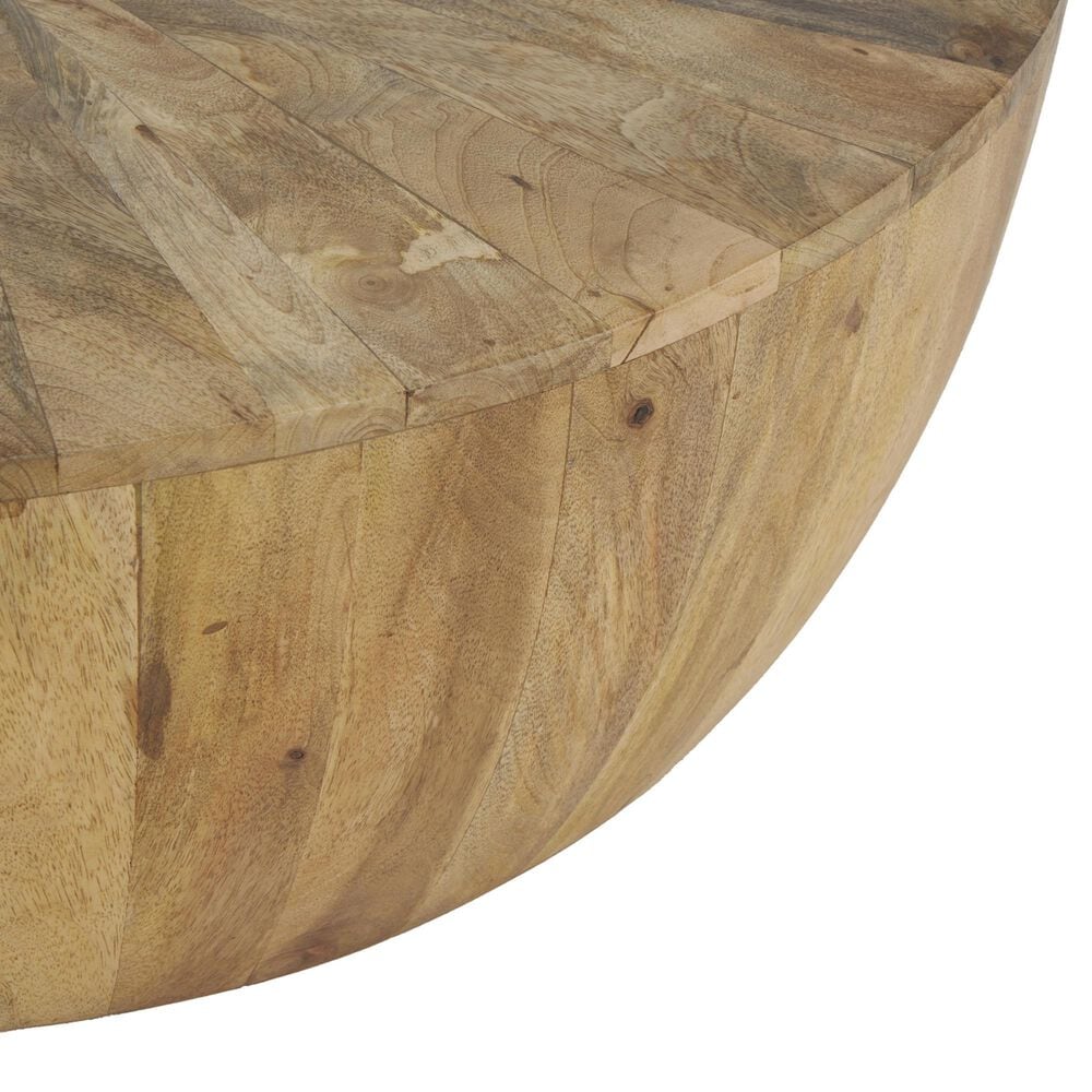 Maple and Jade Round Coffee Table in Brown, , large