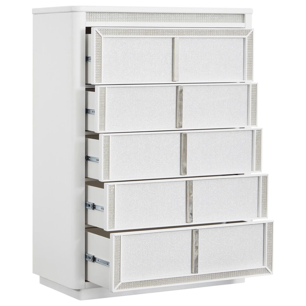 Millenium Chalanna 5-Piece Queen Bedroom Set in White Lacquer, , large