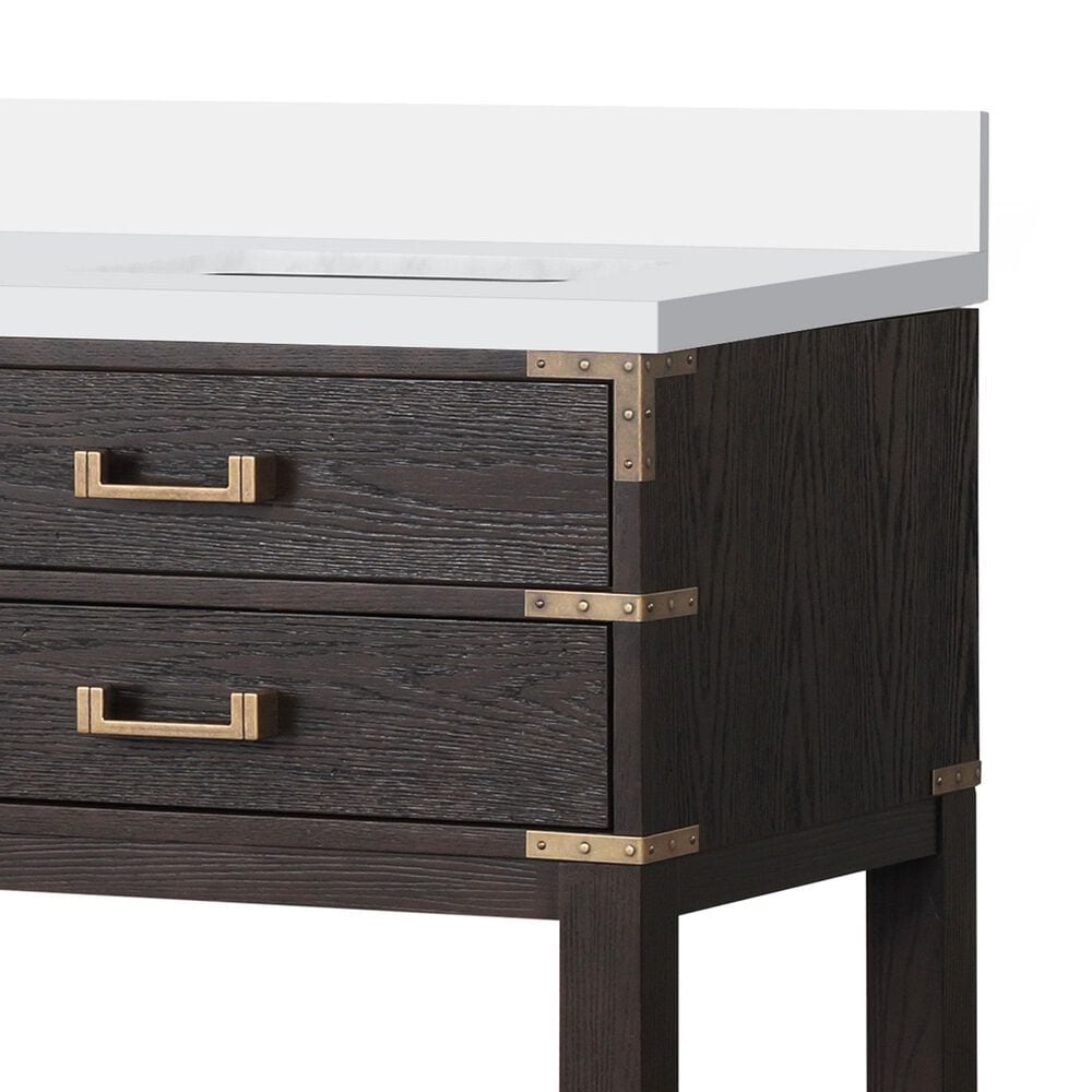 Lexora Home Norwalk 72&quot; Double Bathroom Vanity in Brown Oak with White Cultured Marble Top  and Rectangle Sink, , large