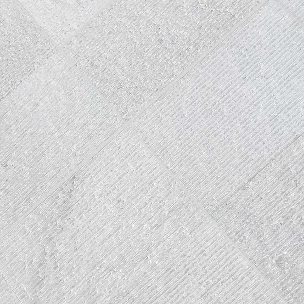 Soho Studio Carvina Carved Cube Bianco Ice White 12" x 24" Marble Tile, , large