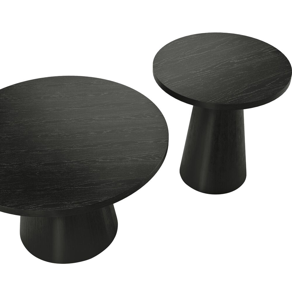Furniture of America Halewood 2-Piece Coffee Table Set in Black, , large