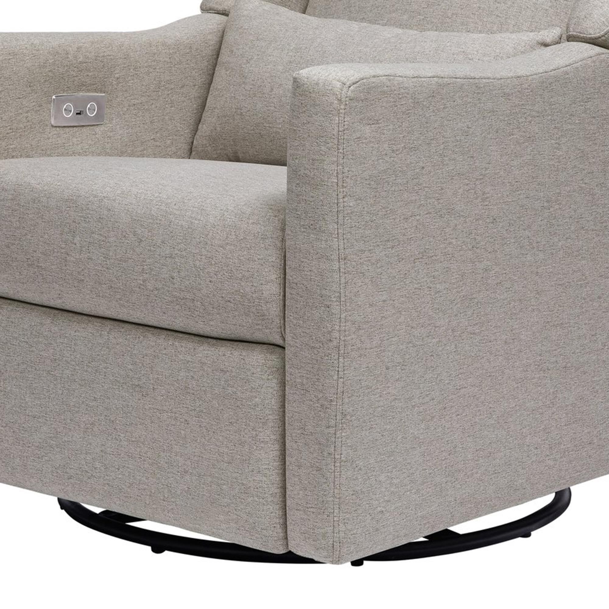 Babyletto Kiwi Power Recliner with USB in Grey Eco Weave NFM