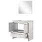 Lexora Home Lafarre 36" Single Bathroom Vanity in Rustic Acacia with 2 cm White Cultured Marble Top, Rectangular Sink and 28" Mirror, , large