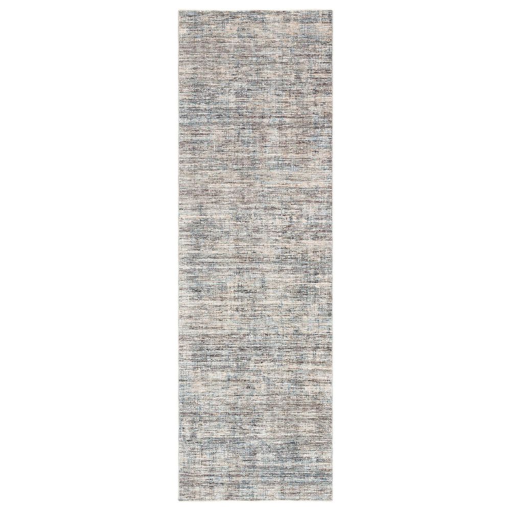 Surya Presidential PDT-2308 3"3" x 10" Gray, Charcoal and Blue Runner, , large