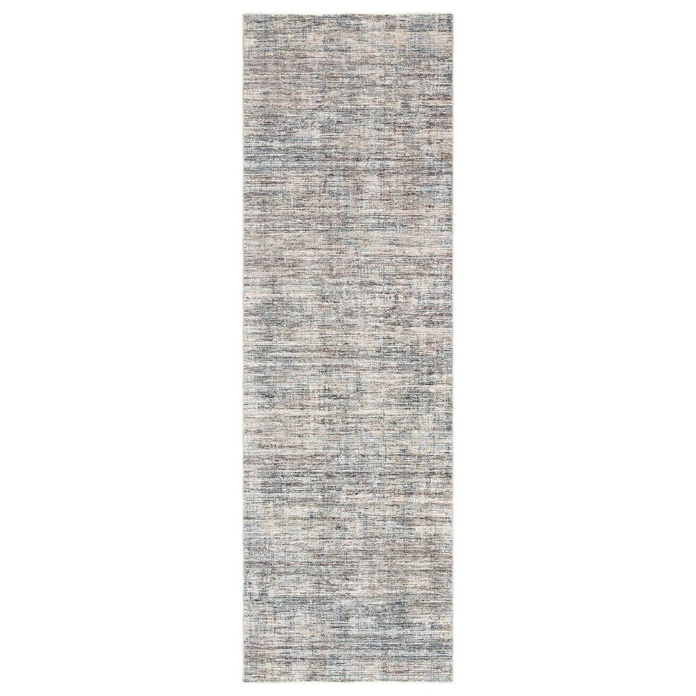 Surya Presidential PDT-2308 3"3" x 10" Gray, Charcoal and Blue Runner, , large