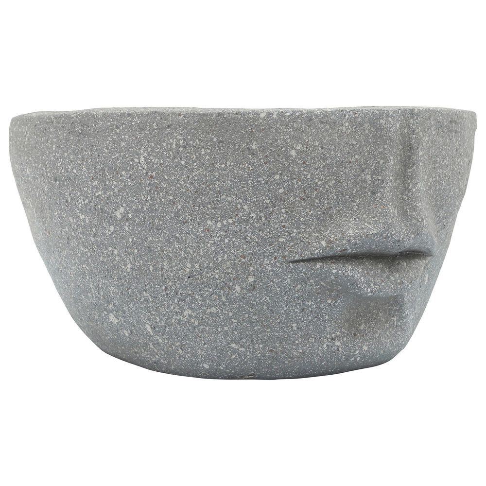 Sagebrook Home 12" Slanted Half-Face Planter in Gray, , large