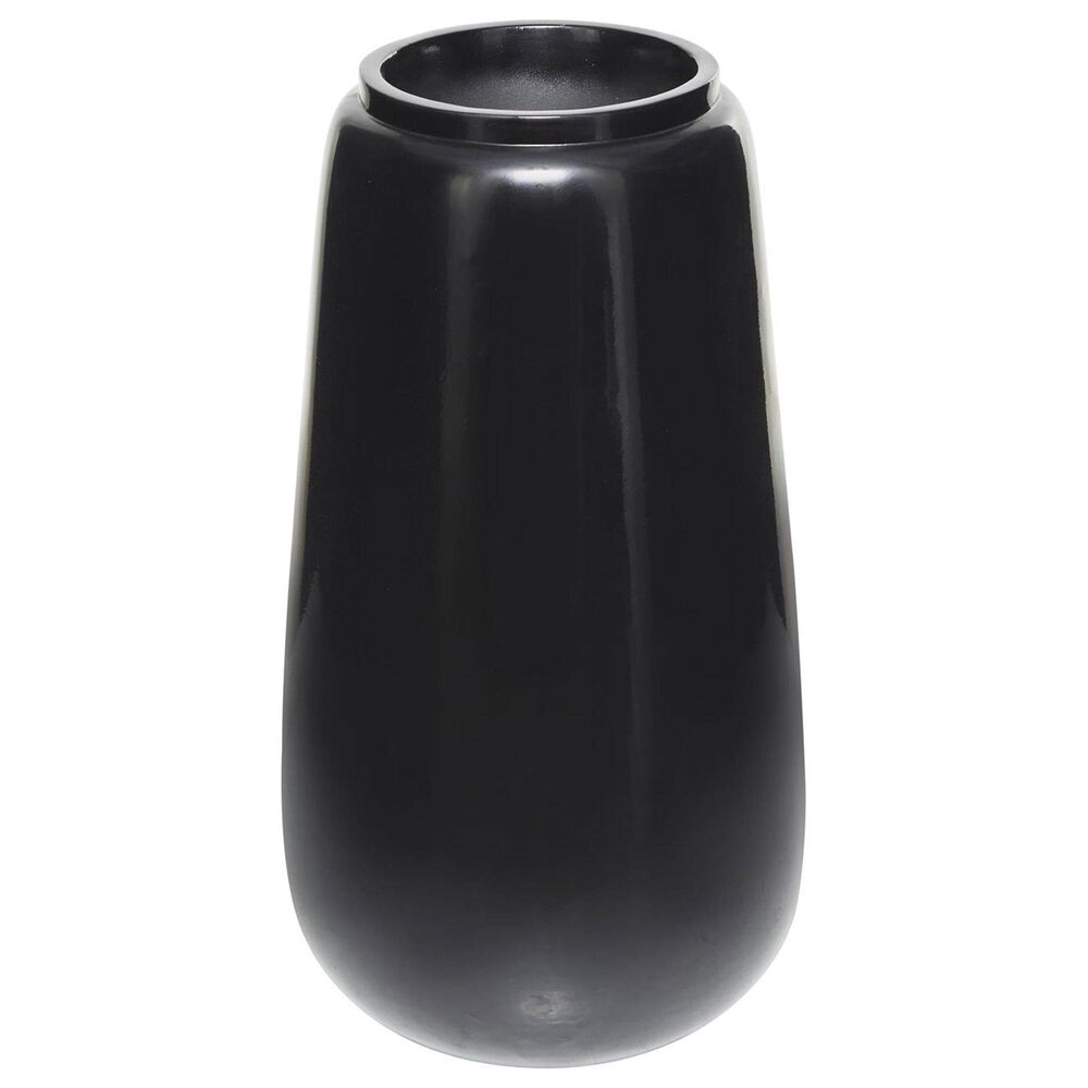 Maple and Jade 30&quot; Tall Floor Decorative Vase in Polished Black, , large