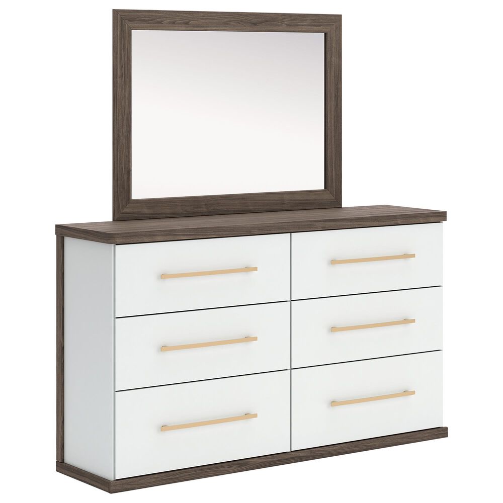 Ashley Kendanport 5 Piece Queen Bedroom Set in Brown and White, , large