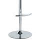LumiSource Fabrico Swivel Adjustable Bar Stool with Blue Noise Fabric Upholstery and Rounded T Footrest in Chrome (Set of 2), , large