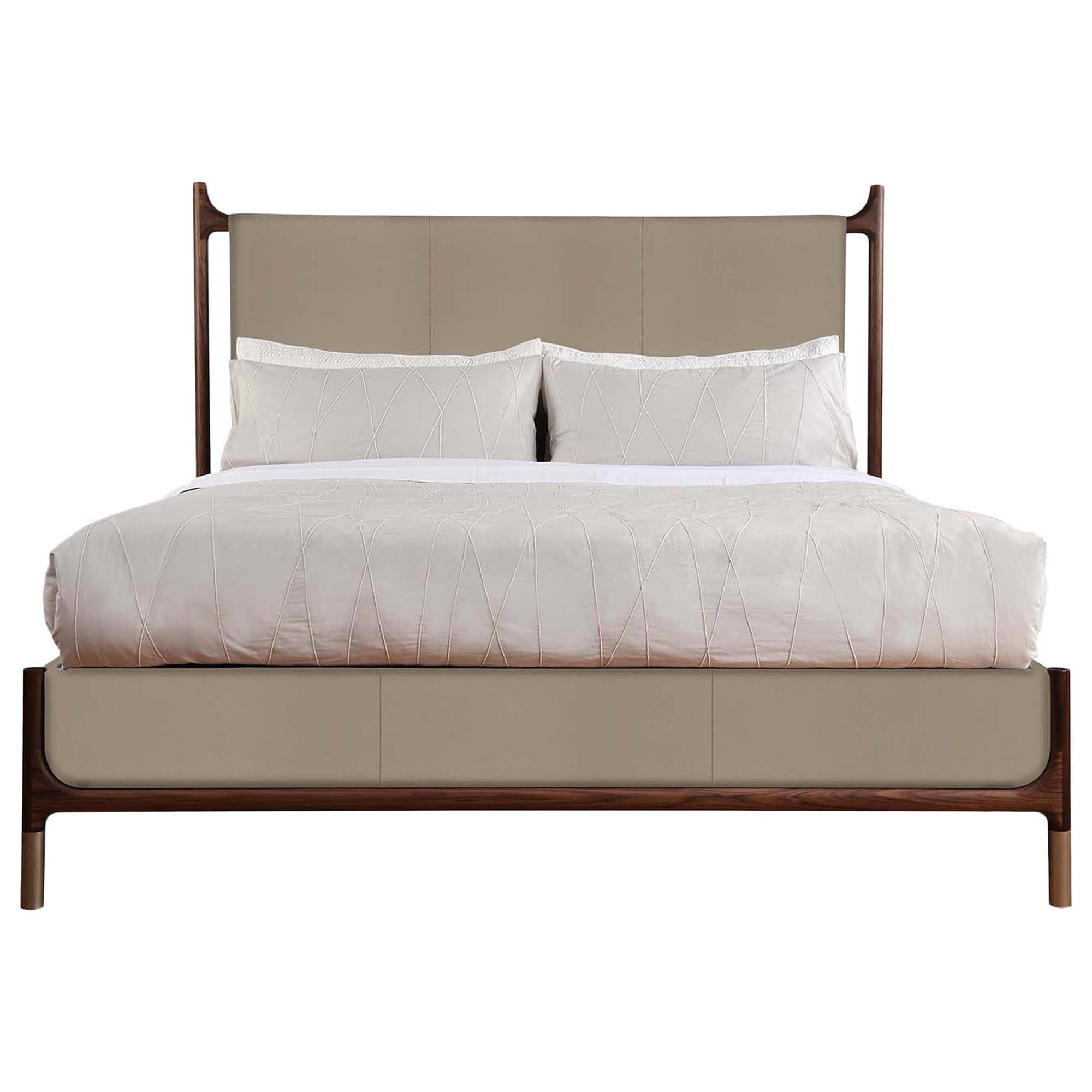 Stickley Furniture Walnut Grove Upholstered King Bed in Salvador