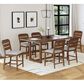 Mayberry Hill Glinda 7-Piece Rectangular Dining Set in Brown, , large