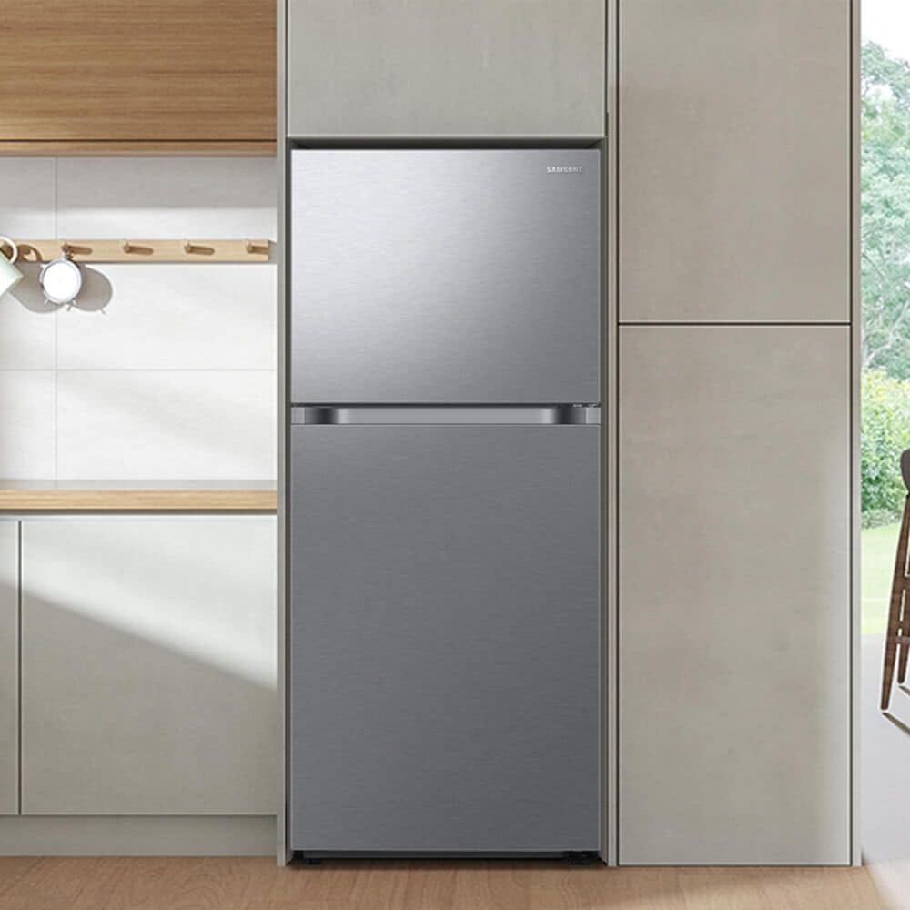 Samsung Bespoke AI 18 Cu. Ft. Top Freezer Refrigerator with All-Around Cooling in Stainless Steel, , large