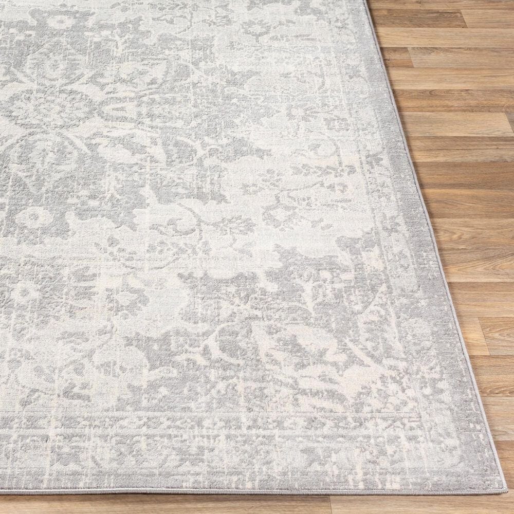 Surya Monaco MOC-2328 2&#39;6&quot; x 8&#39; Silver Gray and Cream Scatter Rug, , large