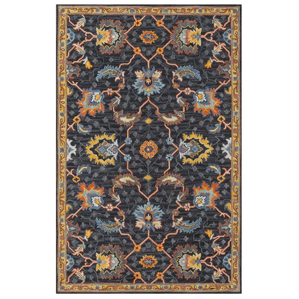 Momeni Ibiza IBI-03 8" x 10" Charcoal Area Rug, , large