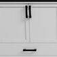 Lexora Home Ziva 84" Double Bathroom Vanity in White with 2 cm White Cultured Marble Top and Rectangular Sinks, , large