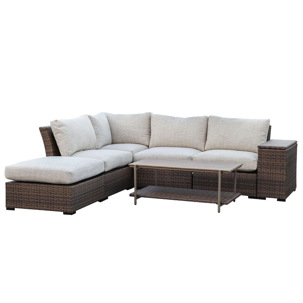 Amber Shores Mendocino Patio Ottoman, , large