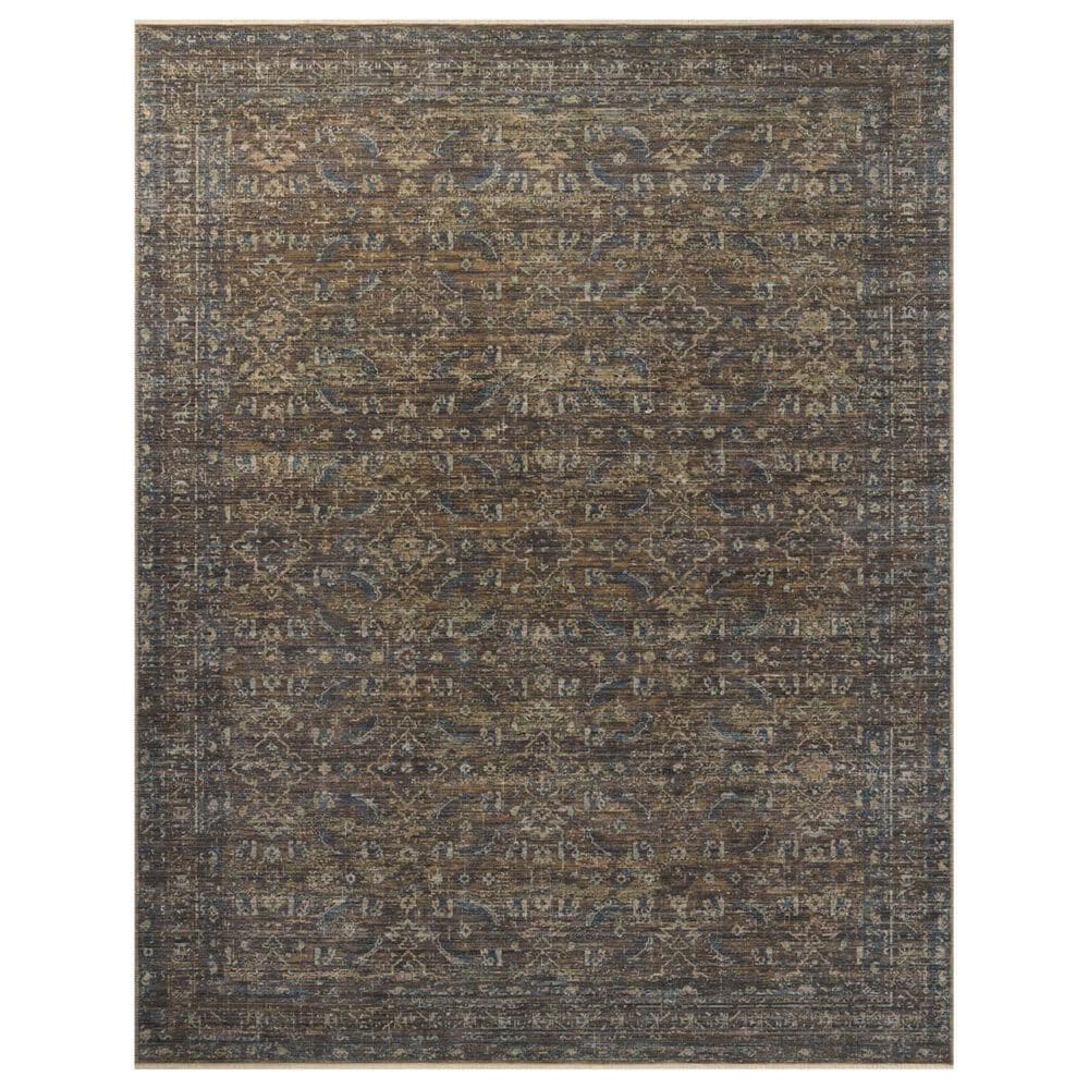 Loloi Heritage 4" x 6" Lagoon and Tobacco Area Rug, , large