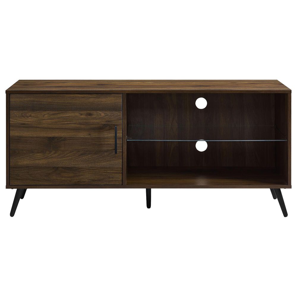 Walker Edison Nora 52&quot; TV Stand in Dark Walnut, , large