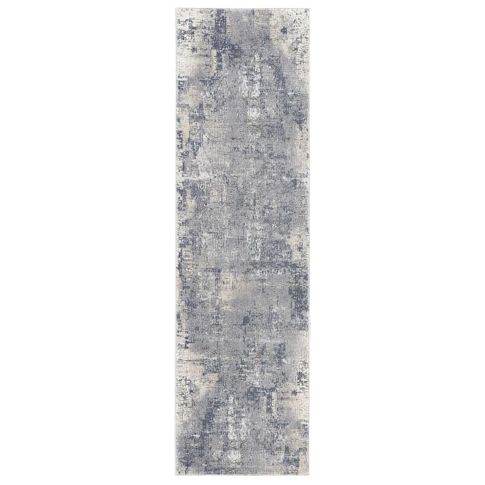 Nourison Rustic Textures RUS06 2&#39;2&quot; x 7&#39;6&quot; Grey and Beige Scatter Rug, , large