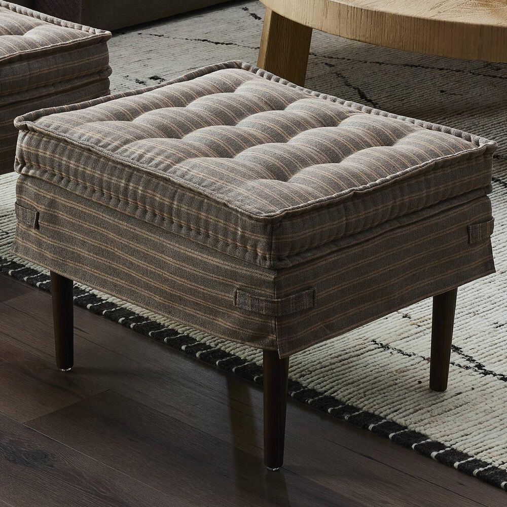Four Hands Cole Small Ottoman in Rodin Bark, , large